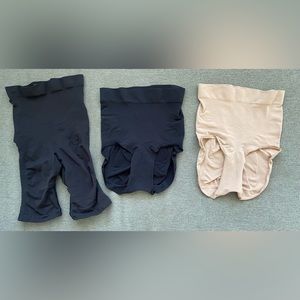 SKIMS control briefs (2- black and nude) L/XL and high waisted shorts L/XL